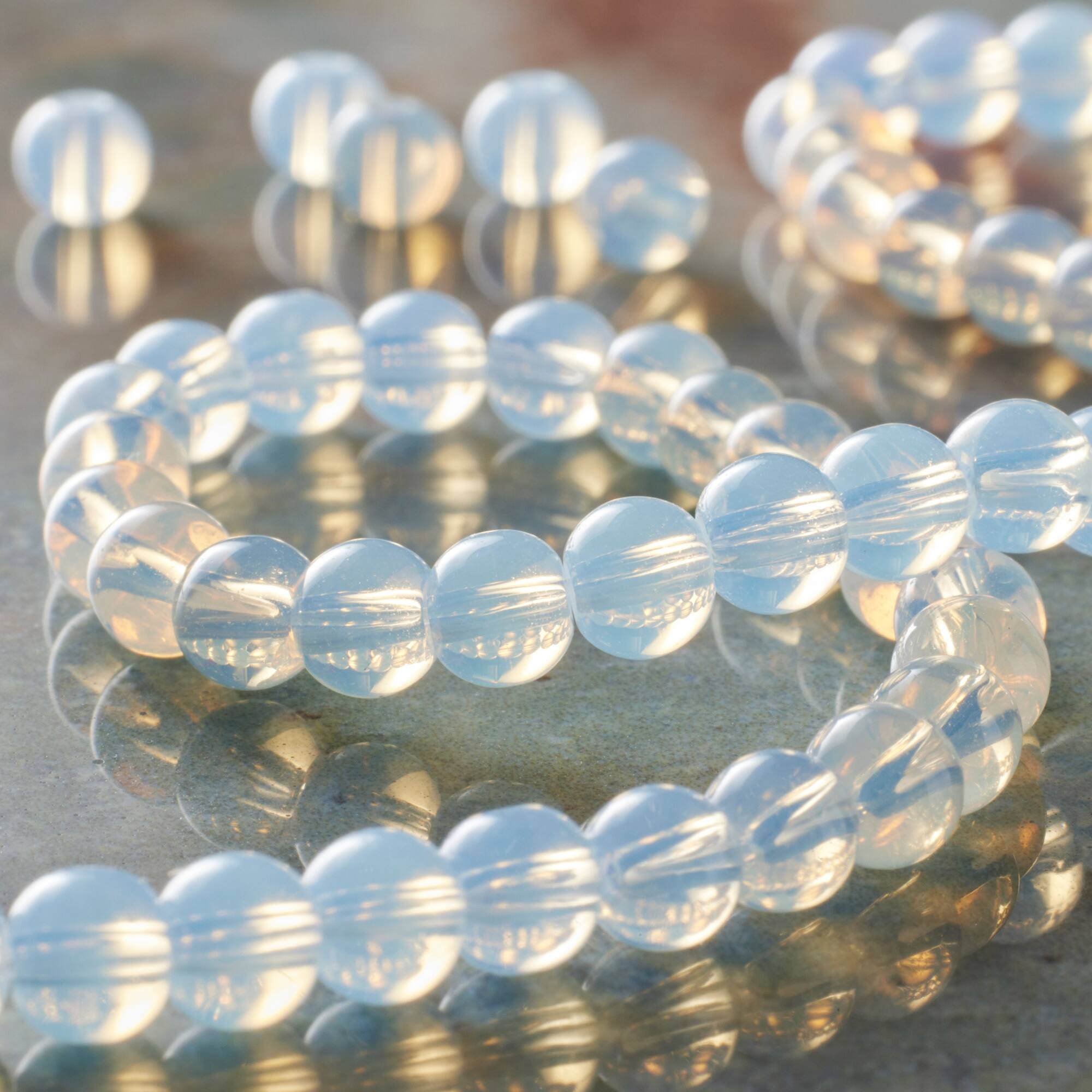 12 Pack: Glass Opal Round Beads by Bead Landing